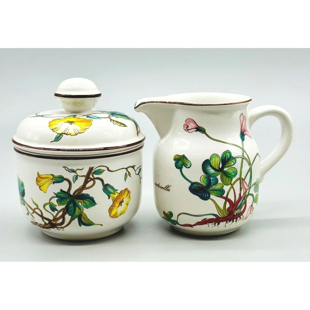 Villeroy Boch Creamer Sugar Set Botanica Oxalis Acetosella Convolvulus Jalapa